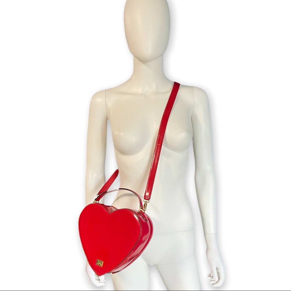 SOLD Moschino Vintage Red Heart Bag The Nanny Fran Fine Rare - Picture 3 of 15